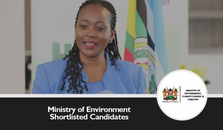 Ministry of Environment Shortlisted Candidates 2024/2025 PDF