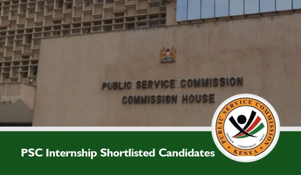 PSC Internship Shortlisted Candidates 2024/2025 for Cohort 7