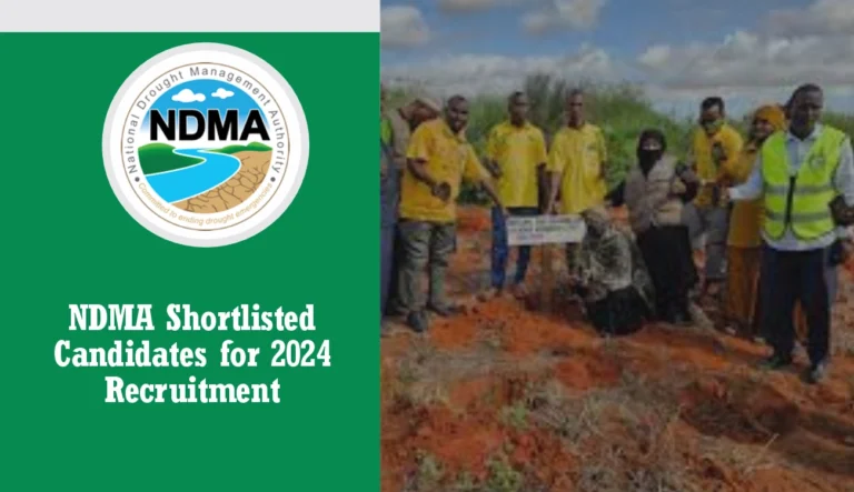 NDMA Shortlisted Candidates for 2024 Recruitment