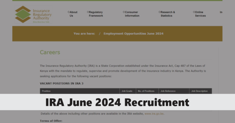 IRA Hiring Senior Managers (June 2024) Recruitment