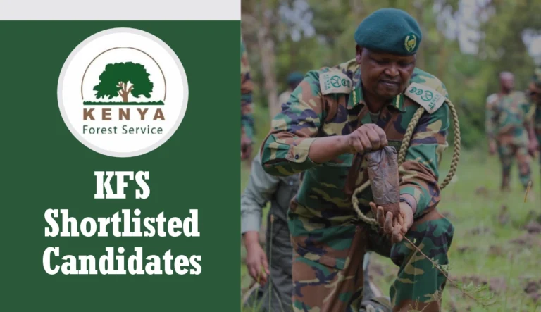 Kenya Forest Service Jobs Shortlisted Candidates 2024 PDF