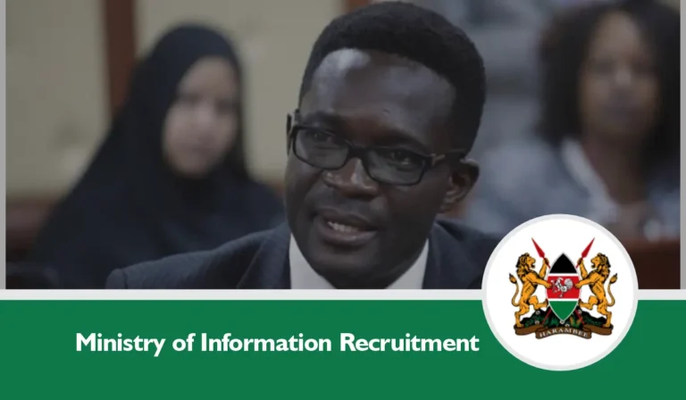 Kenya Ministry of Information Recruitment 2024/2025 Job Portal