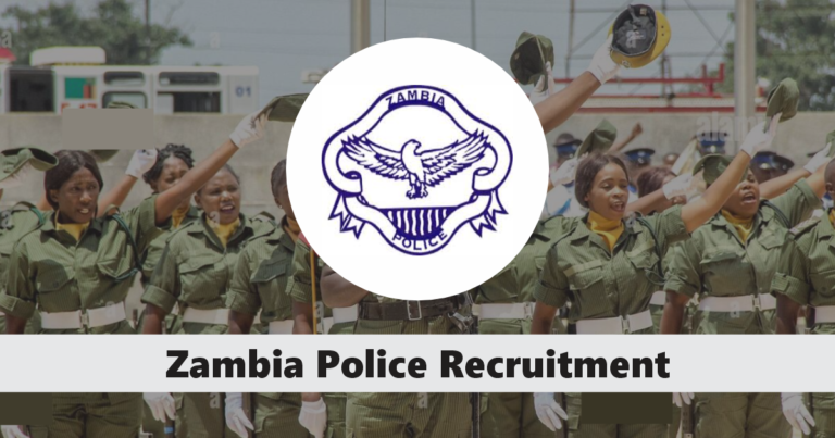 Zambia Police Recruitment 2024/2025 ZP Application Form Portal