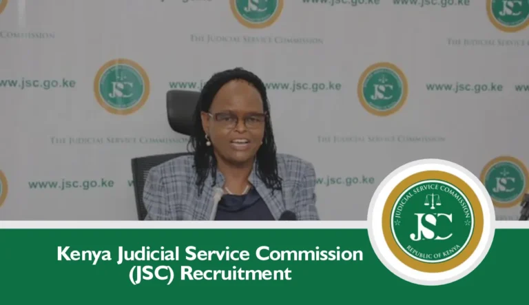 Kenya JSC Recruitment 2024/2025 Application Form Portal