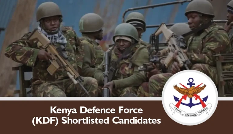 KDF Shortlisted Candidates 2024/2025 PDF is Out