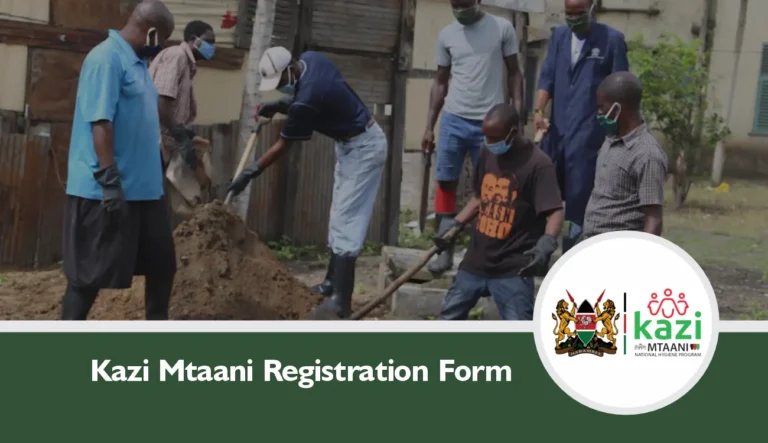 Kazi Mtaani Application Form 2024/2025 Registration Portal, Deadline