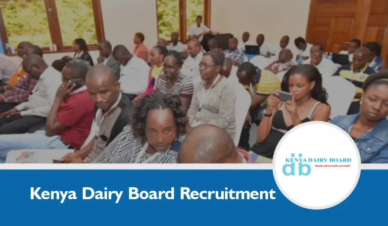 Kenya Dairy Board Recruitment 2024/2025 KDB Job Portal