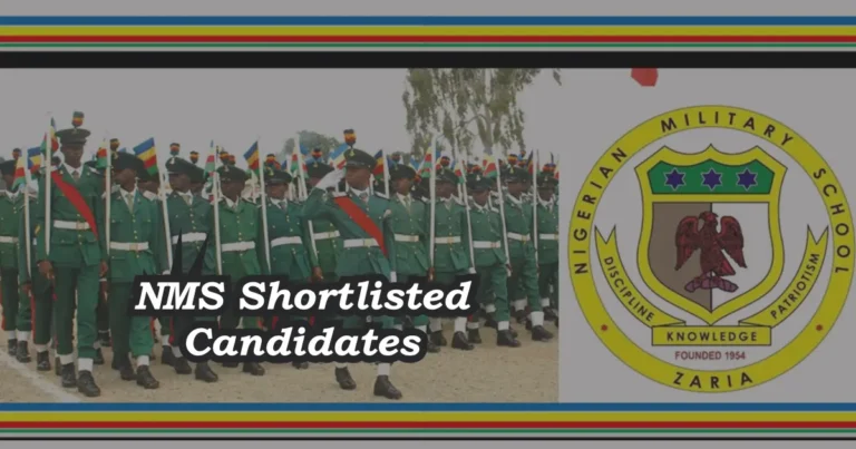 NMS Shortlisted Candidates 2024 Admission List PDF is Out