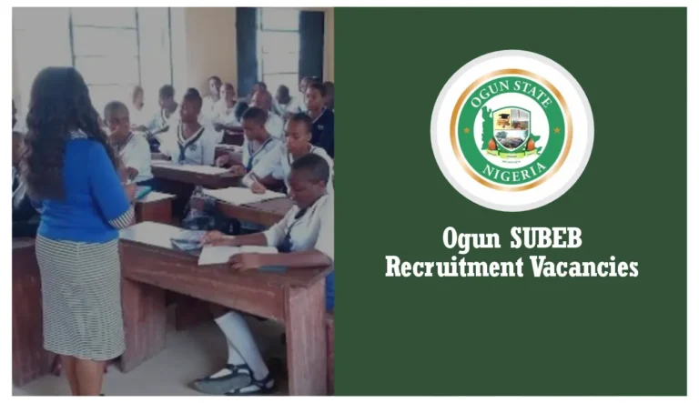 Ogun SUBEB Recruitment 2024/2025 Application Form Portal