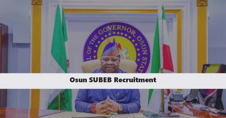 Osun SUBEB Recruitment 2024/2025 Application Form Portal