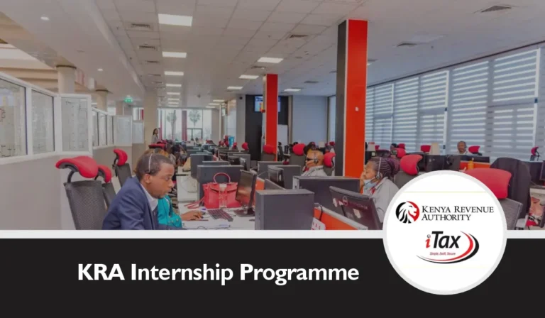 KRA Internship 2024/2025 Application Form Portal