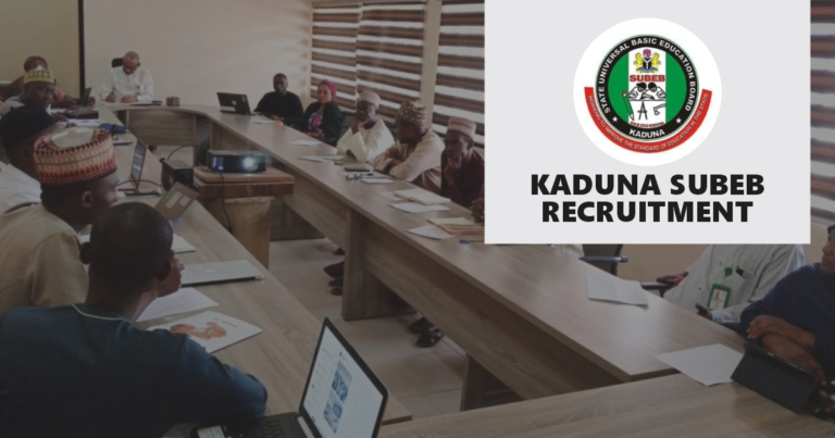 Kaduna SUBEB Recruitment 2024/2025 Application Form Portal