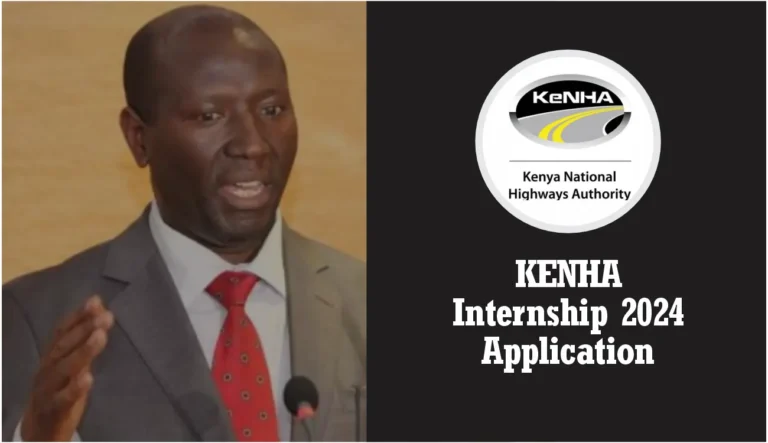 KeNHA Internship (August 2024) Application Form Portal