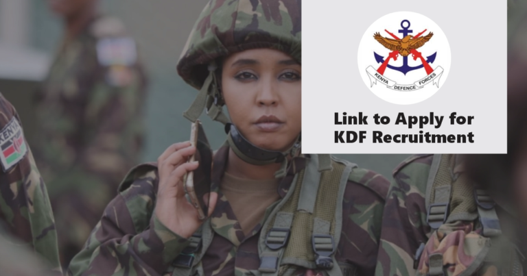 Link to Apply for KDF Recruitment 2024/2025