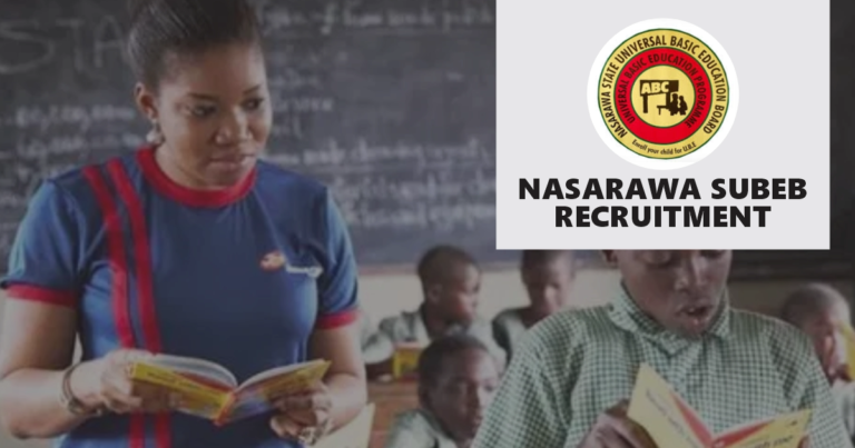 Nasarawa SUBEB Recruitment 2024/2025 Application Form Portal