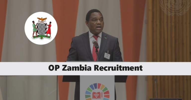 OP Zambia Recruitment 2024 Jobs/Vacancies Application Portal