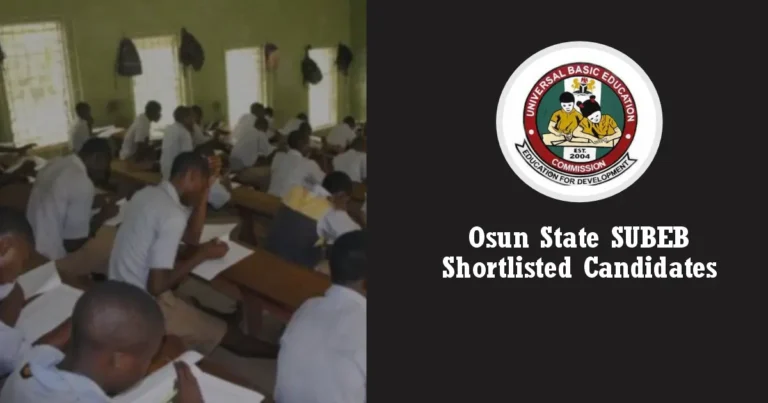 Osun SUBEB Shortlisted Candidates 2024 PDF Here