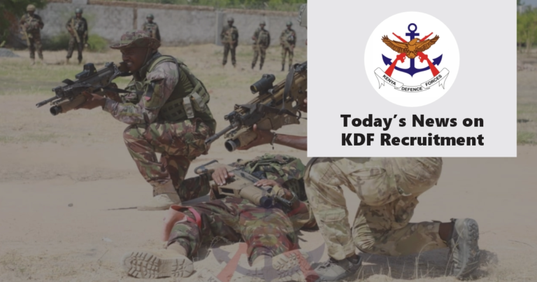 Today News on KDF Recruitment (October 2024)