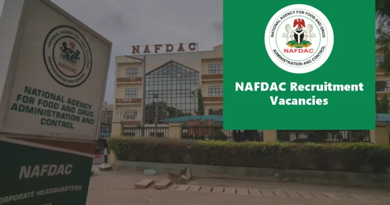 NAFDAC Recruitment 2024 Jobs/Vacancies Application Portal