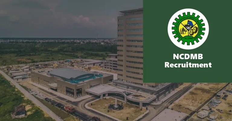 NCDMB Recruitment 2024/2025 Application Form Portal