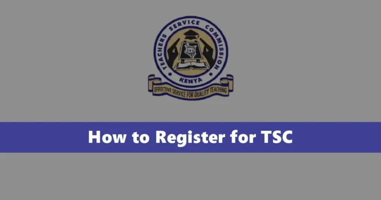 How to Register for TSC in 2024/2025