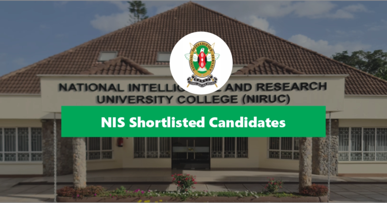 Kenya NIS Shortlisted Candidates 2025 Portal www.nis.go.ke